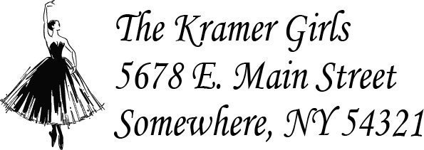 Kids logo wooden handle rubber return address stamp