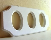Shabby Chic White Picture Frame Trio Oval Vintage UPcycled