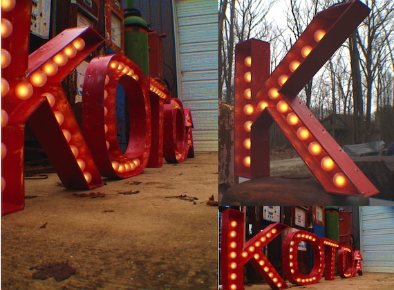 24 X 23 X 4.5 LARGE Movie Theater Vintage Marquee Art Letter Carnival Available