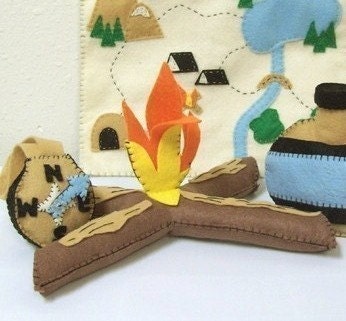 Felt Map and Compass Pattern - Instant Download -  CAMP OUT Fun TOYS - Felt Toy CampingTutorial campout