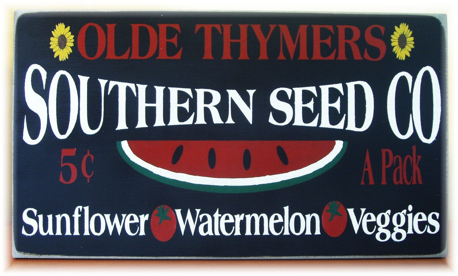 Olde Thymers Southern Seed Company primitive wood sign
