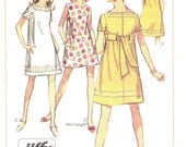 Vintage Sewing Pattern 1960s Dress Simplicity 7659 in 2 lengths