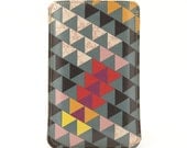 Leather iPhone (ALL) iTouch (ALL) HTC (Mozart/Desire) case - Triangles