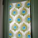 Hand Printed Peacock feather linen tea towel set of 3