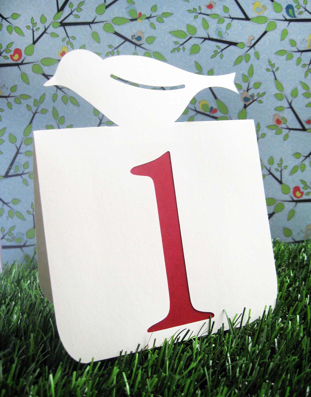 Wedding Table Numbers with Bird Accent 1 to 25