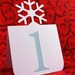 Wedding Table Numbers with Snowflake Accent 1 to 25