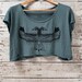 Reverie - Crop Top Cropped tshirt - in Mossy Green - by Bark Decor