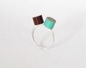 sterling silver color pencil ring No. 2