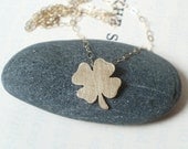 lucky shamrock in 9k yellow gold, handmade in beautiful Cornwall, UK
