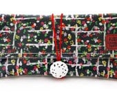 Button Clutch - Floral vintage fabric