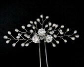 Crystal Flower Kanzashi, Hair Stick