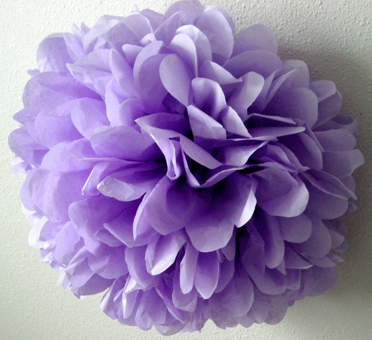 Lavender ... 1 tissue paper pom // wedding decorations // diy // paper flowers // baby shower // pastel purple // birthday party Il_170x135