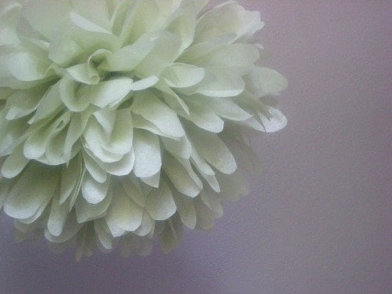 Celery ... 1 tissue paper pom // wedding decorations // diy // pastel // anniversary // birthday // engagement // birthday party decorations Il_570xn
