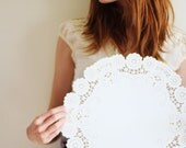 modern doily table decor centerpiece