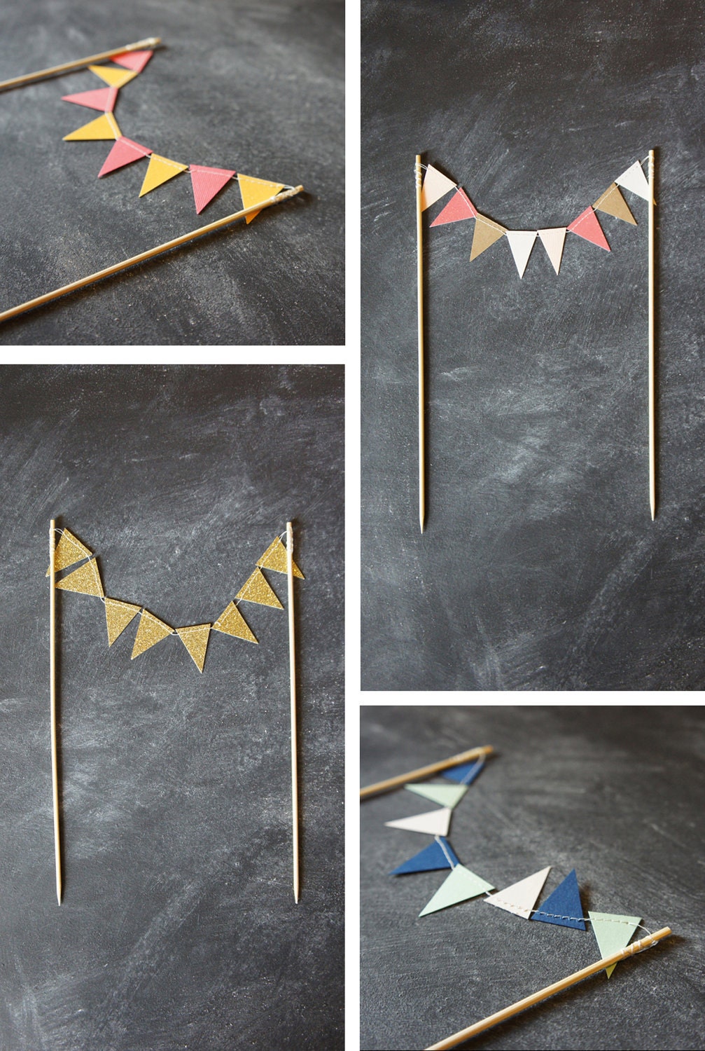 Custom Cake Bunting - Wedding Cake Topper
