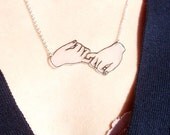 Pinkie Swear one of a kind Acrylic pendant necklace