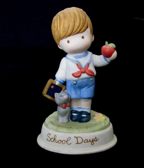 Porcelain figurine, School Days by Joan Walsh - Avon
