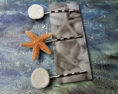 Sand Dollar Starfish Bobby Pins - Sweet and Petite  - Sugar Starfish and Sand Dollar Bobby Pins
