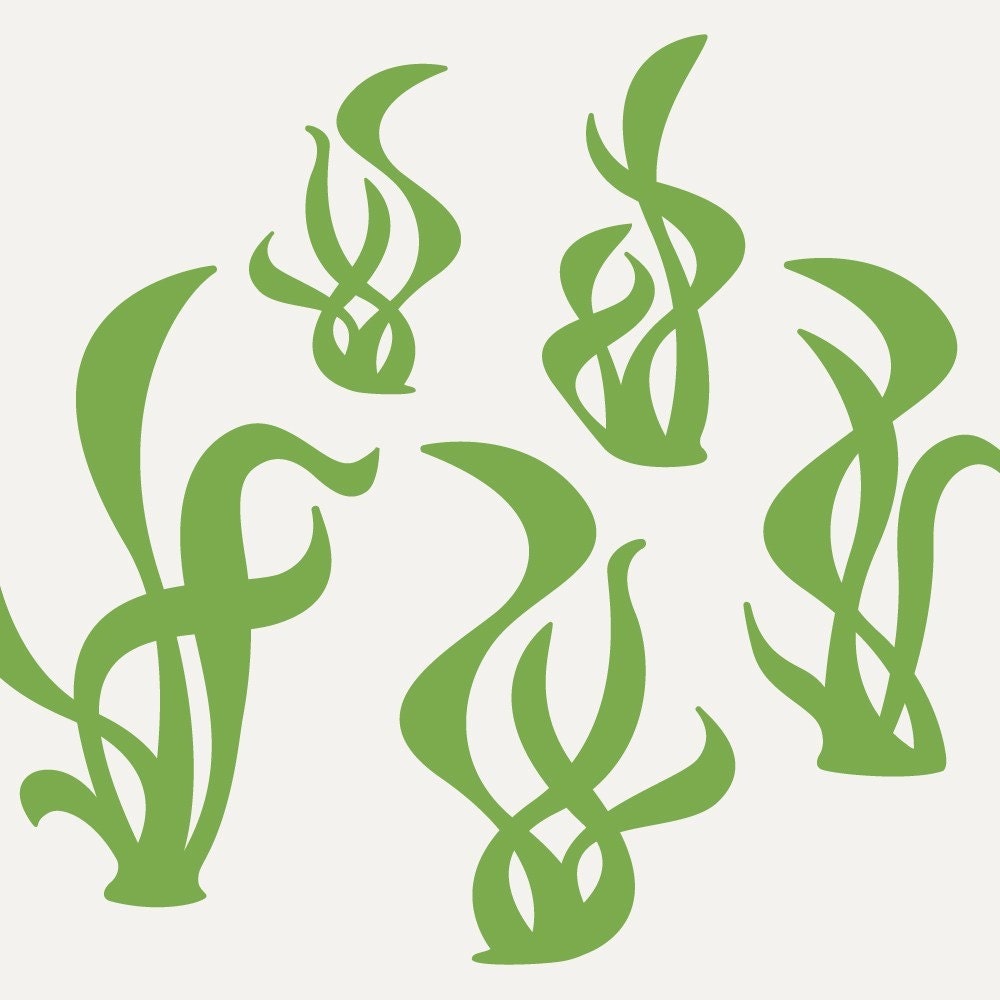 Seaweed Wall Decal Stickers for Ocean theme Nursery Baby Kids