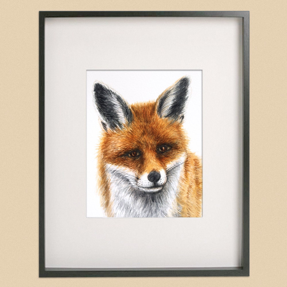 A Fox with Character - original watercolour painting