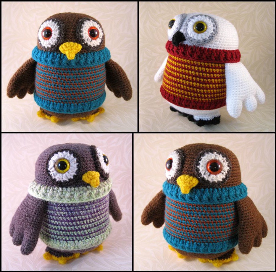 PDF of Flappy Owl Amigurumi Pattern