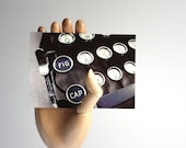 Vintage typewriter postcard Corona 3 typewriter keys typography letters art photograph A6 card Typescale stationery