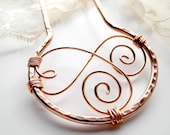 Made to Order Metal Hair Fork - Copper Swirls, hair pin, hair stick