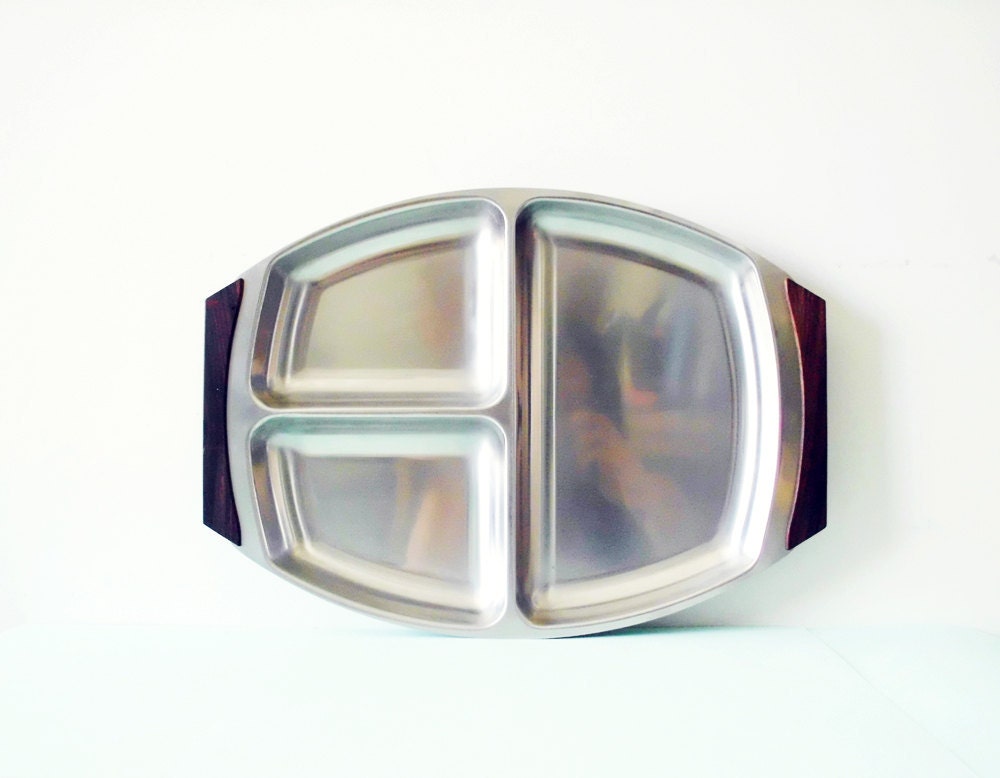 Danish Modern Serving Tray/Mid Century Modern Steel Tray/Organizing Tray/Scandinavian Modern