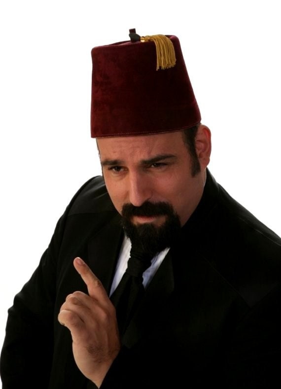 Leather Suede Fez Hat