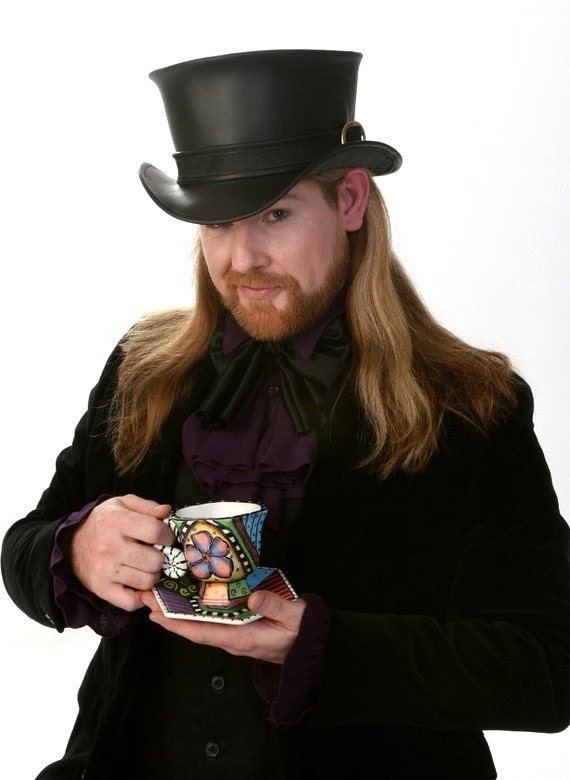 Leather Mad Hatter Top Hat