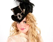 Steam-Trunk Suede  Ladies Riding Topper Hat
