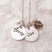 Two Name Custom Necklace, Personalized Mommy Necklace, Hand Stamped Silver Necklace, Adoption Gifts, Placement Gifts, Push Present