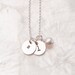 Initial Necklace, Push Present, Personalized Necklaces for Moms, Hand Stamped Sterling Silver Necklace, Adoption Gift, Birth Mother Necklac
