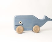 Whale Rollimal - a baby - toddler wooden toy animal - uswoodtoys