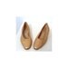 Gold Flats, Etienne Aigner Shimmery Leather Ballet Type SHoes, Loafers
