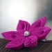 Japanese Hair Flower: Hair Clips, Pink Silk Kanzashi - Fuchsia Flower