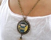 Little Xian Asian Girl in Glasses Pendant and Necklace International Adoption China