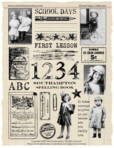 School Days Rubber Stamp Collection