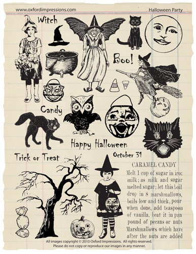 Halloween Party Rubber Stamp Collection