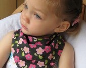 Infant and Toddler Bandana Bib - Grey Floral