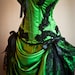 GREEN GYPSY - Burlesque Costume Corset dress for party dress