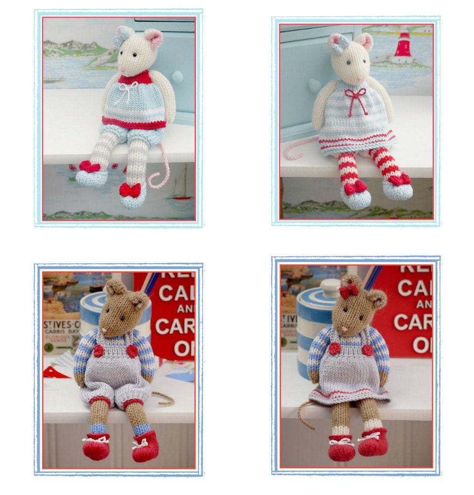 MJT Mice 2 Pattern Deal/ 'Tearoom Mice' & 'Cornish Mice' Pdf Patterns plus FREE 'Mimi Mouse' project/ DIGITAL Instant Download