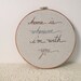 home is wherever i'm with you... embroidered wall art