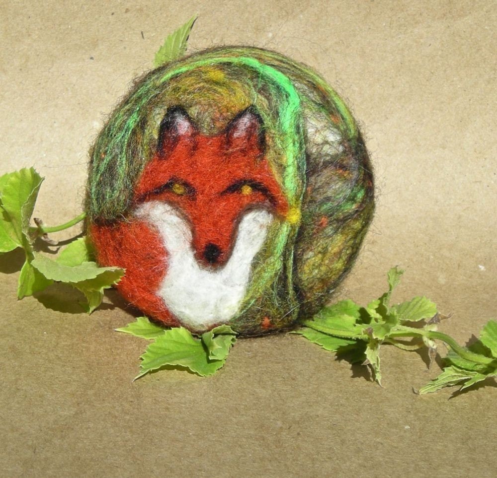 Woodland Fox Felted Soap needlefelted original design