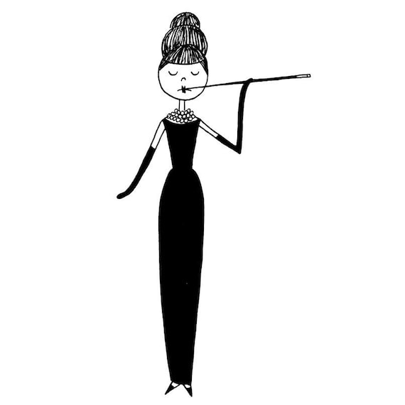 Eloise as Audrey Hepburn in Breakfast at Tiffanys // 8x10 Holly Golightly art print