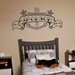 Anchor wall decal with custom banner