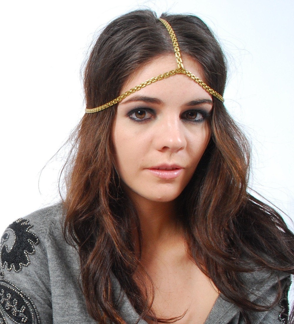 Gold Daisy Fields Chain Headpiece
