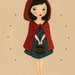 Nursery Art, Girls Room Art, Nursery Art Girl, Poster, Girl Art Print, Fairytale Art, Fairy Tale, Print - Little Red Riding Hood 8x10