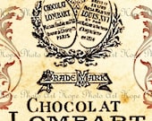 Chocolat PaRis Vintage 8.5x11 Digital Collage Sheet - French greeting cards designed papers printable art  paper supplies- U Print sh101