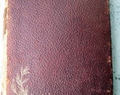 Antique vintage book with leather cover, Washington Irving Sketch Book